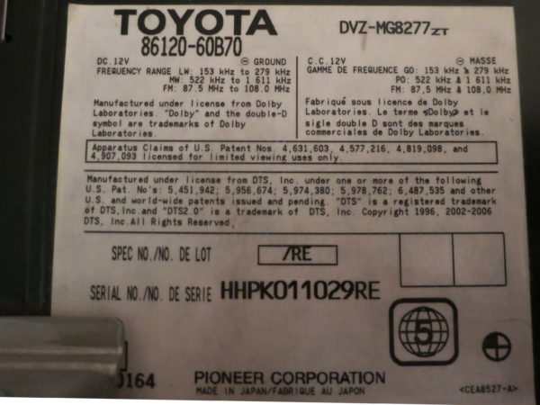 Магнитола Toyota Land Cruiser 200 дорестайл